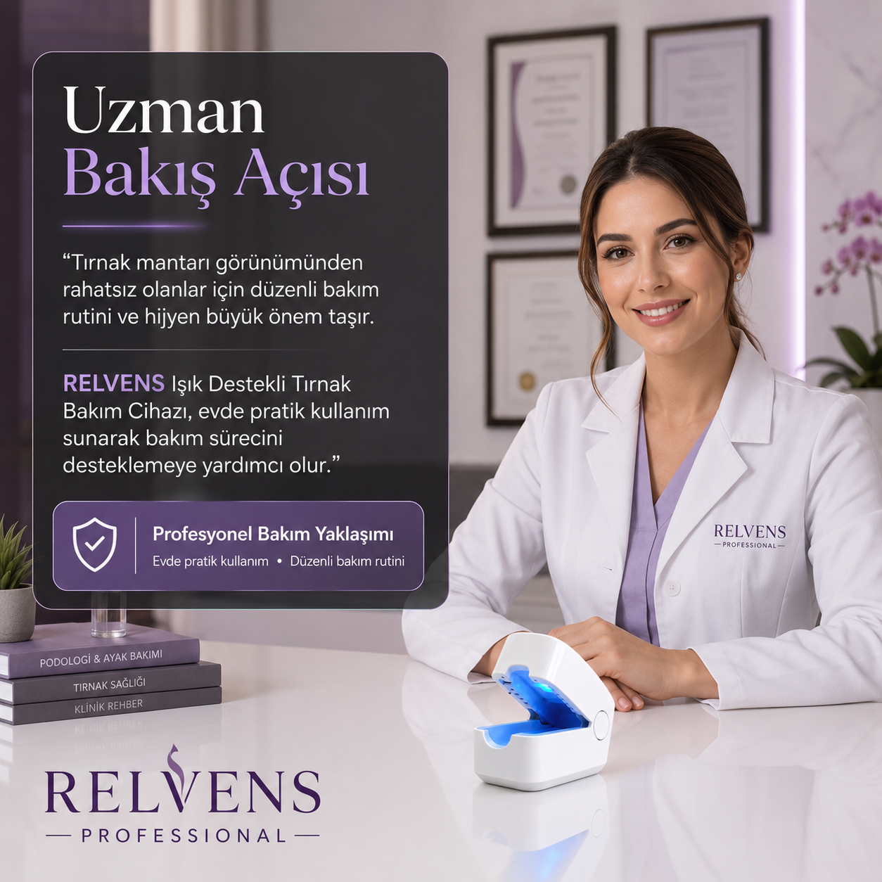 RELVENS Işık Destekli Tırnak Bakım Cihazı